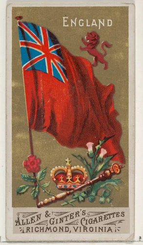 England, from Flags of All Nations, Series 1 (N9) for Allen & Ginter Cigarettes Brands by Allen & Ginter, print, 1887
