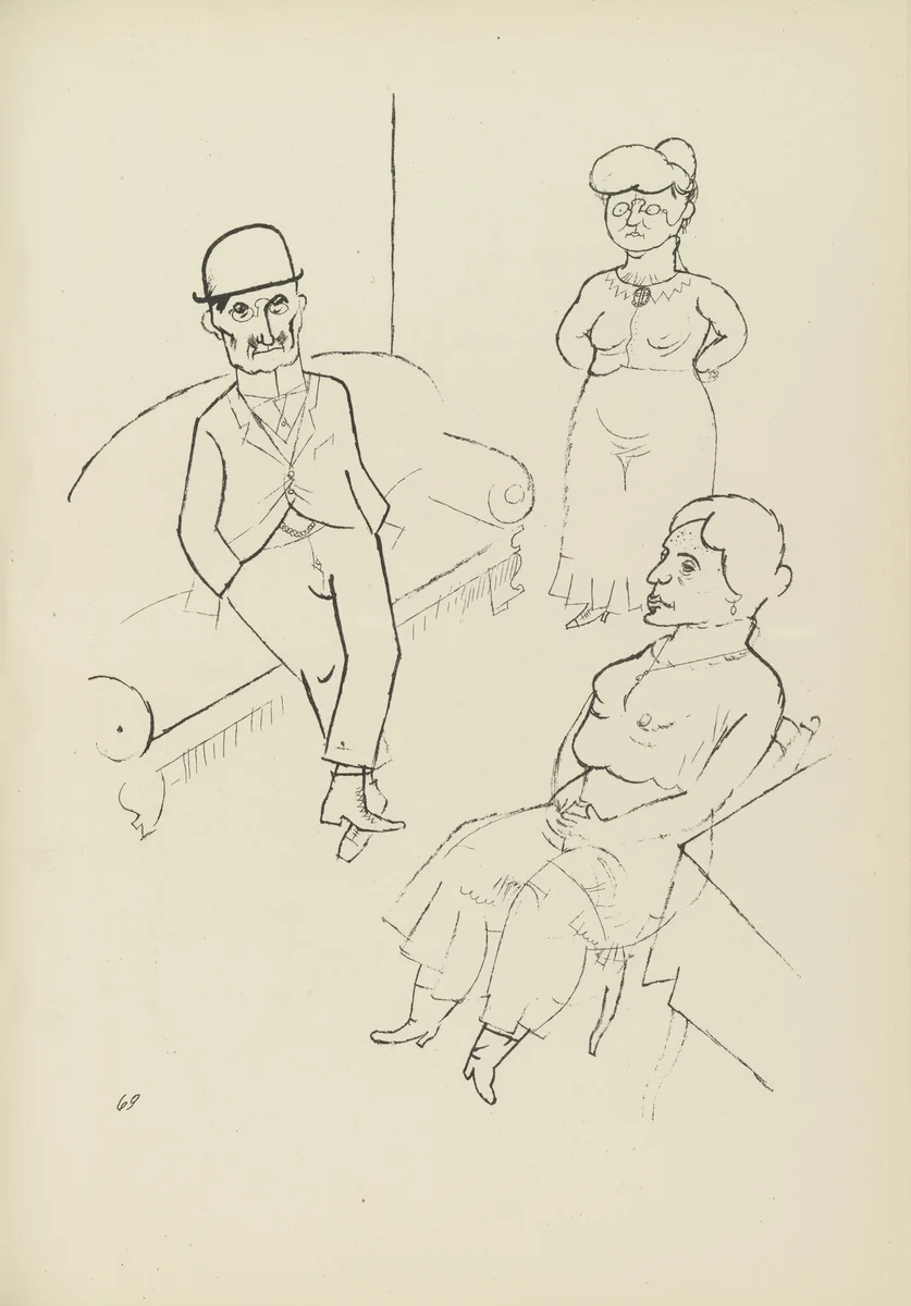 Krach (plate, folio 84) from Ecce Homo by George Grosz, illustrated book, 1922