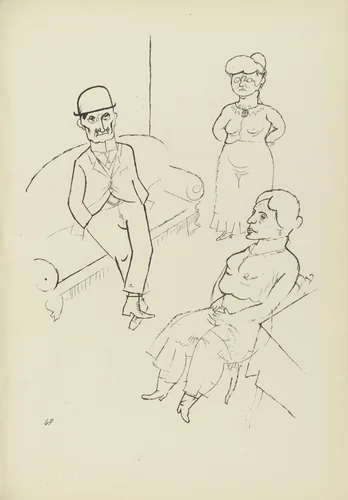 Krach (plate, folio 84) from Ecce Homo by George Grosz, illustrated book, 1922