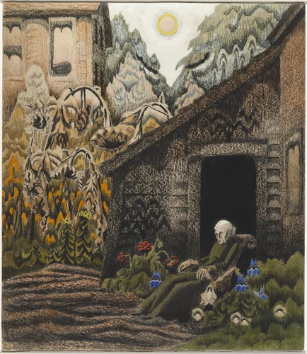 Garden of Memories by Charles Burchfield, drawing, 1917
