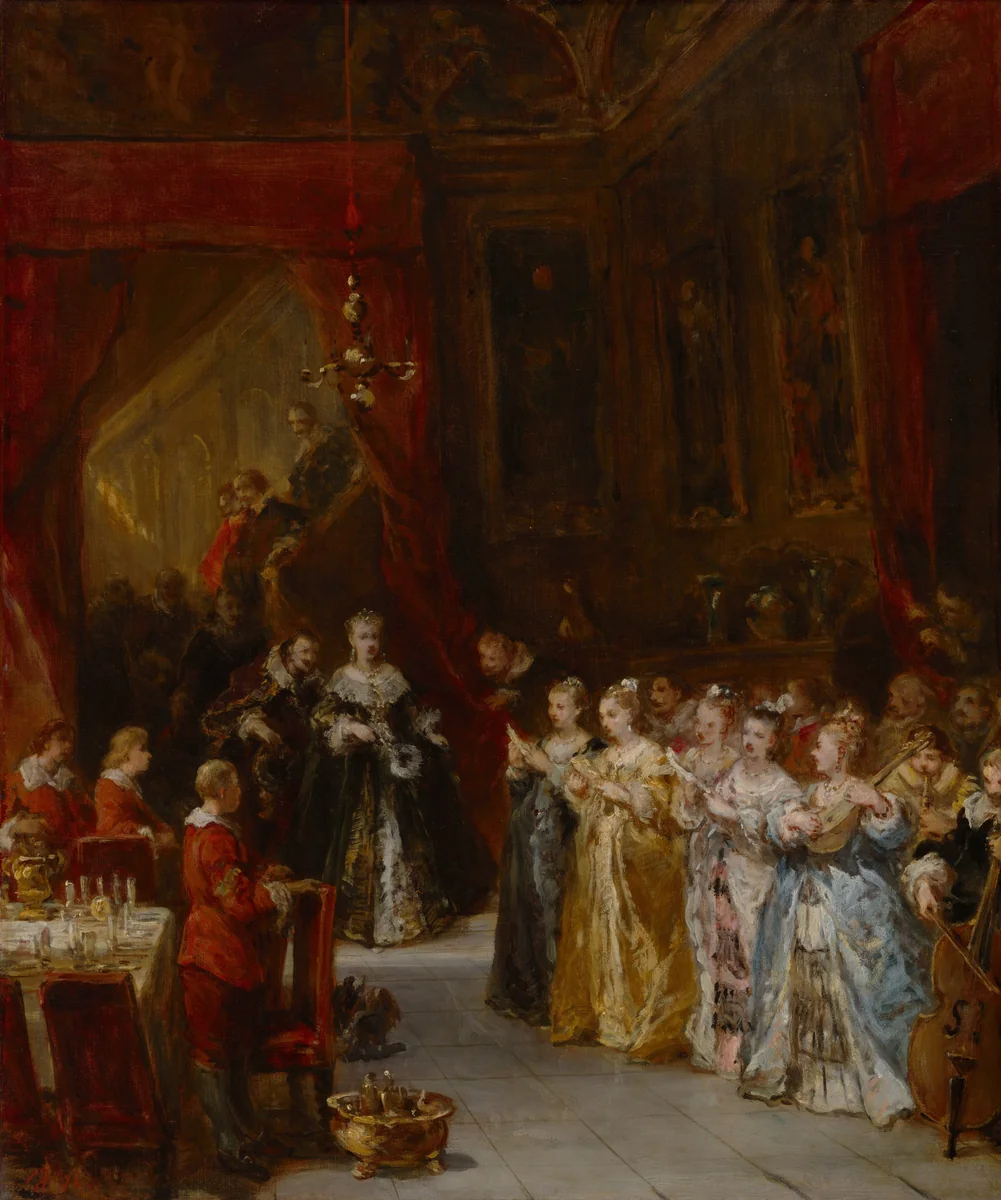 A Celebration by Eugène Isabey, painting, 1874
