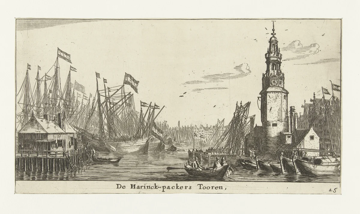 Haringpakkerstoren by Reinier Nooms, print, 1652-1654