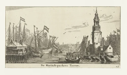 Haringpakkerstoren by Reinier Nooms, print, 1652-1654