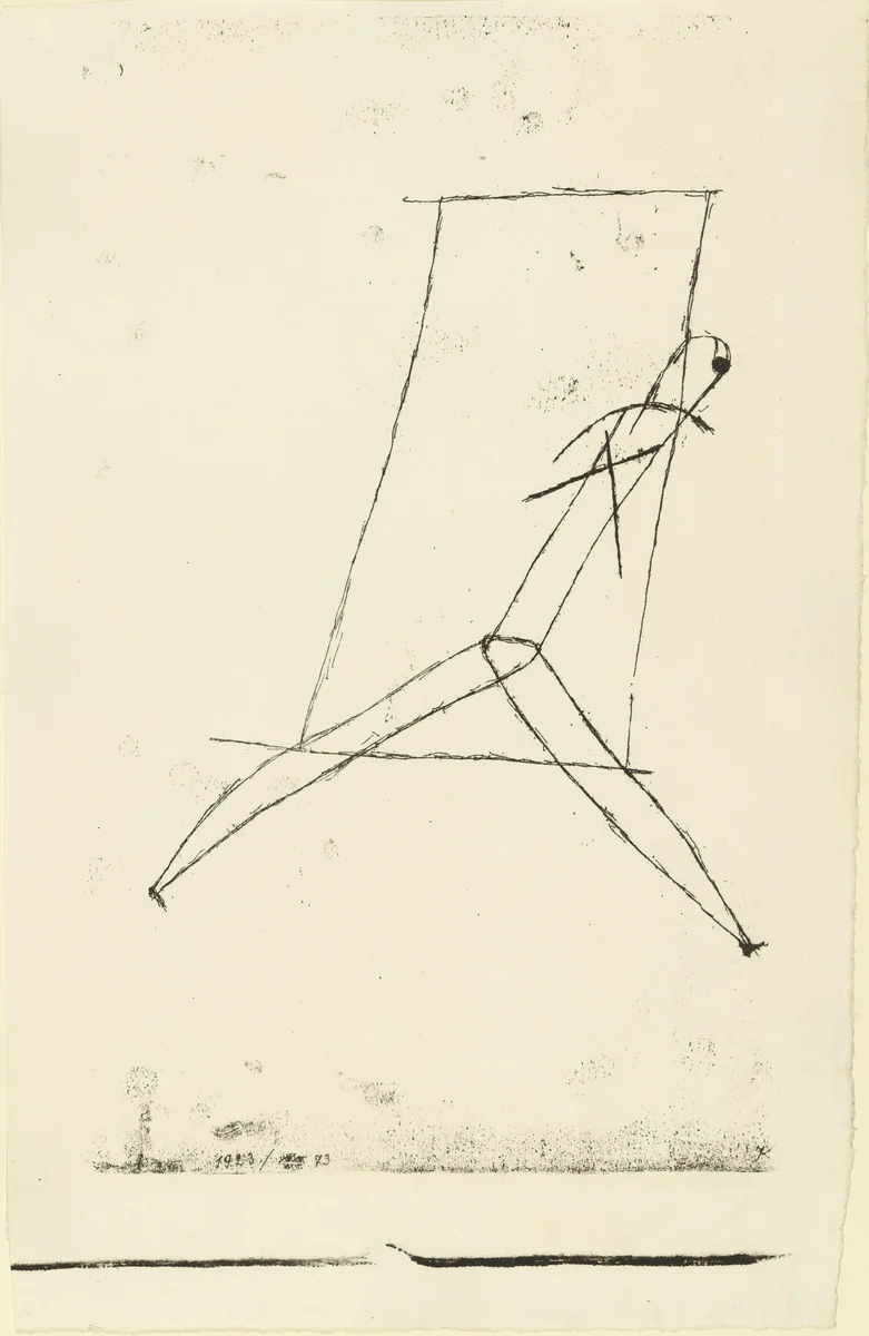 Striding Out (Austritt) by Paul Klee, print, 1923