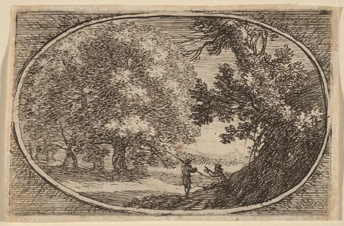 The Large Tree by Herman van Swanevelt, print, 1600-1655