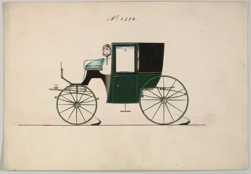 Brougham #3293 by Brewster & Co., drawing, 1877