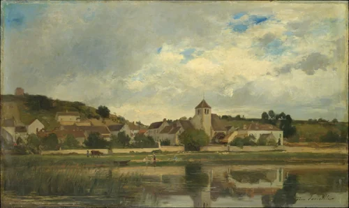 The Village of La Celle-sous-Moret by Eugène Lavieille, painting, 1840-1889