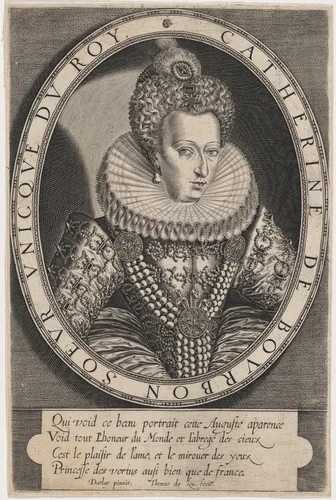 Catherine de Bourbon by Thomas de Leu, print, 1560-1620