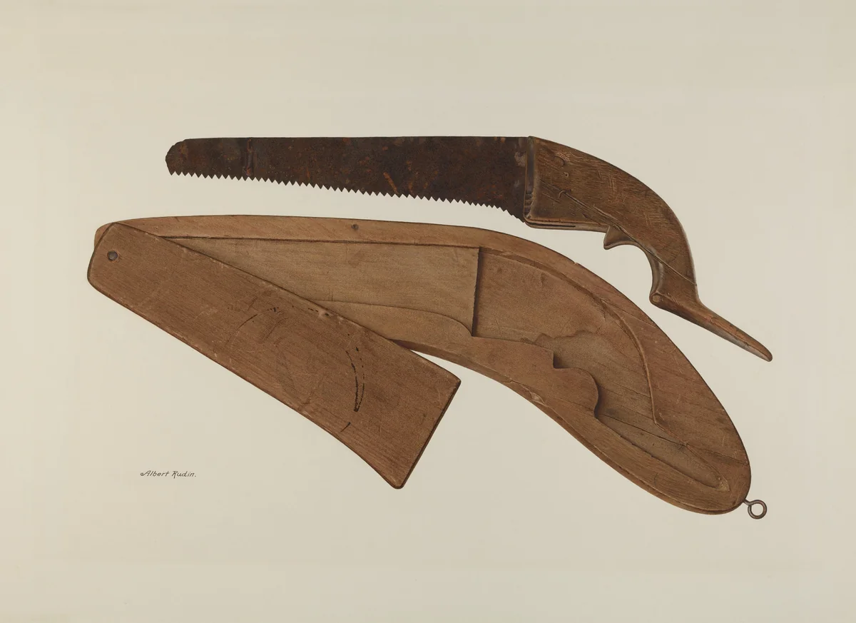Saw and Case by Albert Rudin, index of american design, 1940