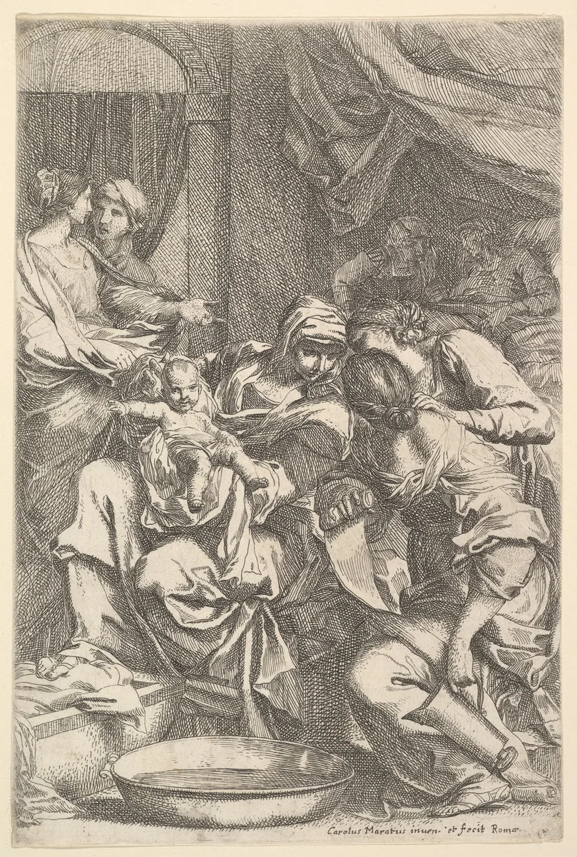 The Birth of the Virgin by Carlo Maratti, print, 1625-1713