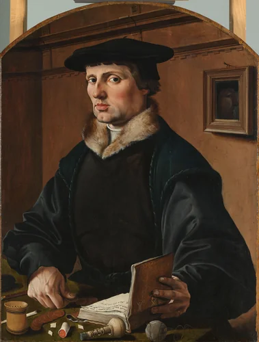 Portraits of a Couple, possibly Pieter Gerritsz Bicker and Anna Codde by Maarten van Heemskerck, painting, 1529