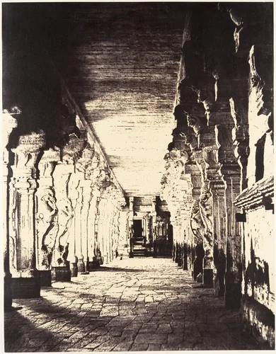 The Outer Prakarum, or Corridor Around the Temple of the God Sundareshawara by Linnaeus Tripe, photograph, 1858