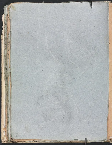 Verona Sketchbook: Figure study (page 72) by Francesco Lorenzi, book, 1760