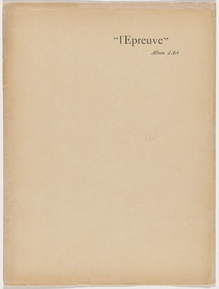 L'Épreuve (album 2, deluxe edition) by Jacques-Emile Blanche
Maurice Dumont
Camille Bourget
Henri de Groux
Richard Ranft
Paul Edouard Crébassa
Pierre Puvis de Chavannes
Charles-Louis-M. Houdard
Aristide Rouseaud
Louis Auguste Mathieu Legrand, portfolio, 1895