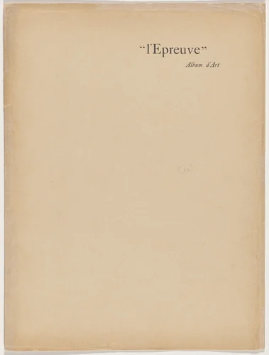 L'Épreuve (album 2, deluxe edition) by Jacques-Emile Blanche
Maurice Dumont
Camille Bourget
Henri de Groux
Richard Ranft
Paul Edouard Crébassa
Pierre Puvis de Chavannes
Charles-Louis-M. Houdard
Aristide Rouseaud
Louis Auguste Mathieu Legrand, portfolio, 1895