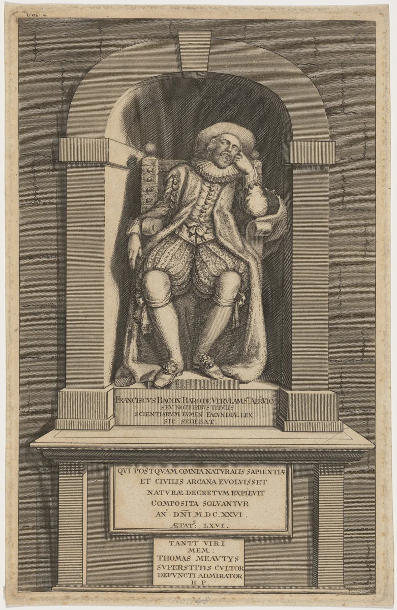 Monument of Bacon in Saint Michael's Church, Saint Albans by Unknown 19th Century, print, 1626