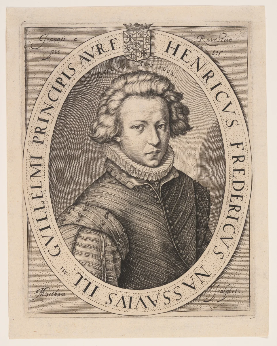 Frederik Hendrik, Prince of Orange by Jacob Matham, print, 1602