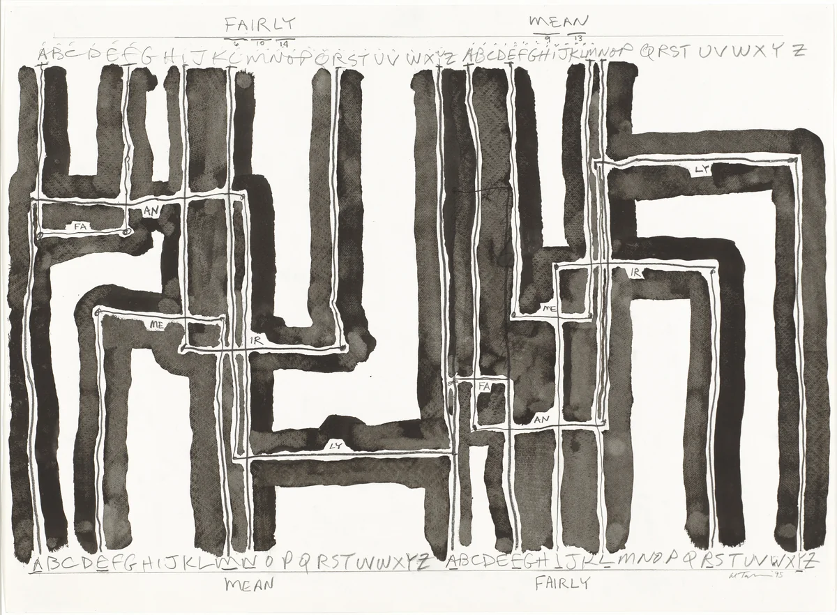 Fairly Mean/Mean Fairly by Al Taylor, drawing, 1995