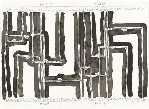 Fairly Mean/Mean Fairly by Al Taylor, drawing, 1995