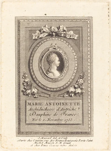 Marie-Antoinette by Jean Massard, print, 1770-1774