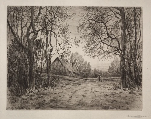 Winter Evening by Henry Farrer, print, 1883