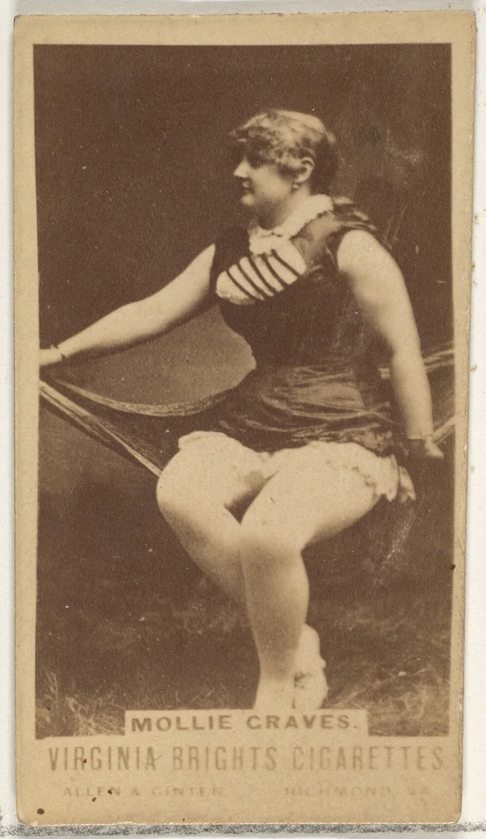 Mollie Graves, from the Actors and Actresses series (N45, Type 1) for Virginia Brights Cigarettes by Allen & Ginter, photograph, 1885-1891