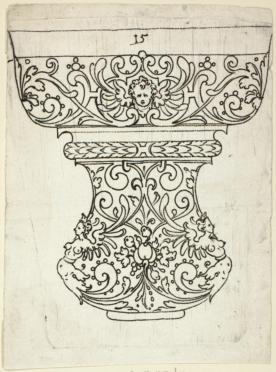 Plate 15, from XX Stuck zum (ornamental designs for goblets and beakers) by Master A.P. German, print, 1601