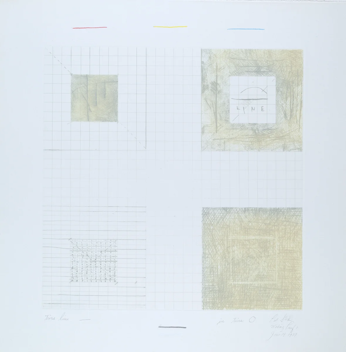 Time Line in Time by Pat Steir, print, 1977