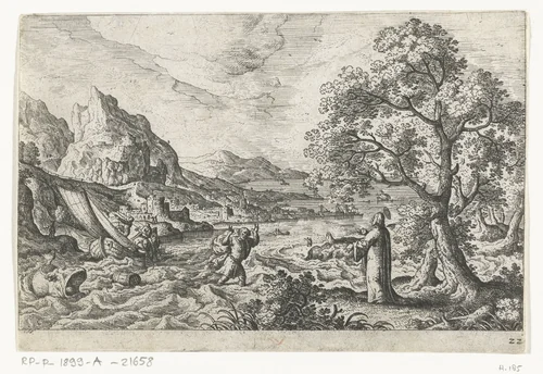 Wonderbare visvangst by anonymous, print, 1550-1650
