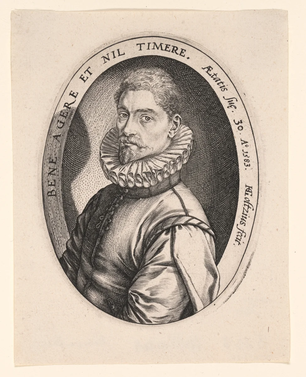 Hieronymous Scholiers by Hendrick Goltzius, print, 1583