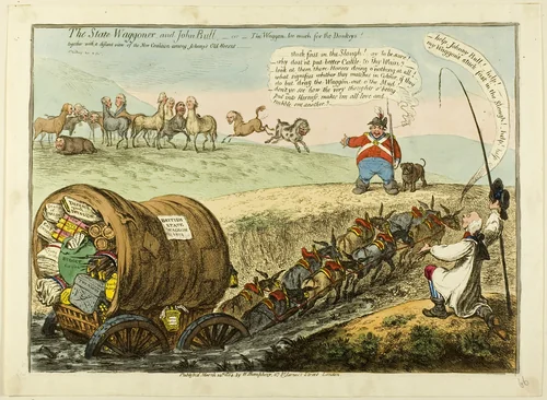 The State Waggoner and John Bull by James Gillray, print, 1804