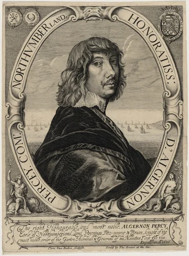 Algeron Percy, 10th Earl of Northumberland by Cornelis van Dalen, print, 1602-1665