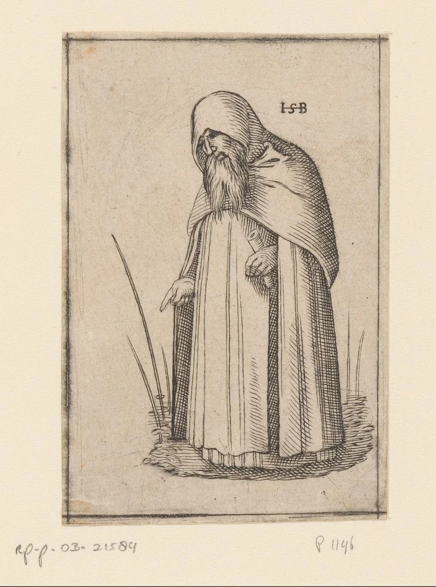 Monnik van de orde der Tempelieren by anonymous, print, 1526