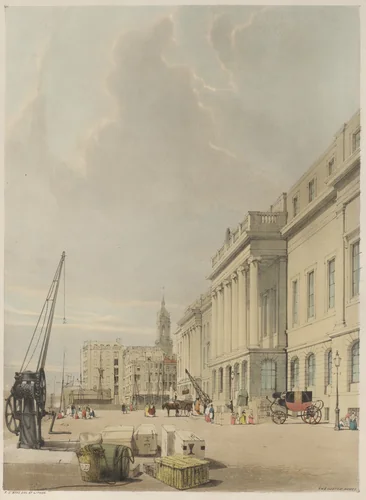 London As It Is: Doorway, The Custom House by Thomas Shotter Boys, book, 1842