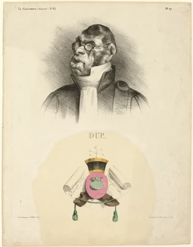 DUP..., plate 171 from Célébrités de la Caricature by Honoré-Victorin Daumier, print, 1832
