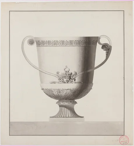 Design for a Wine Cooler by Henri Auguste, drawing, 1770-1800