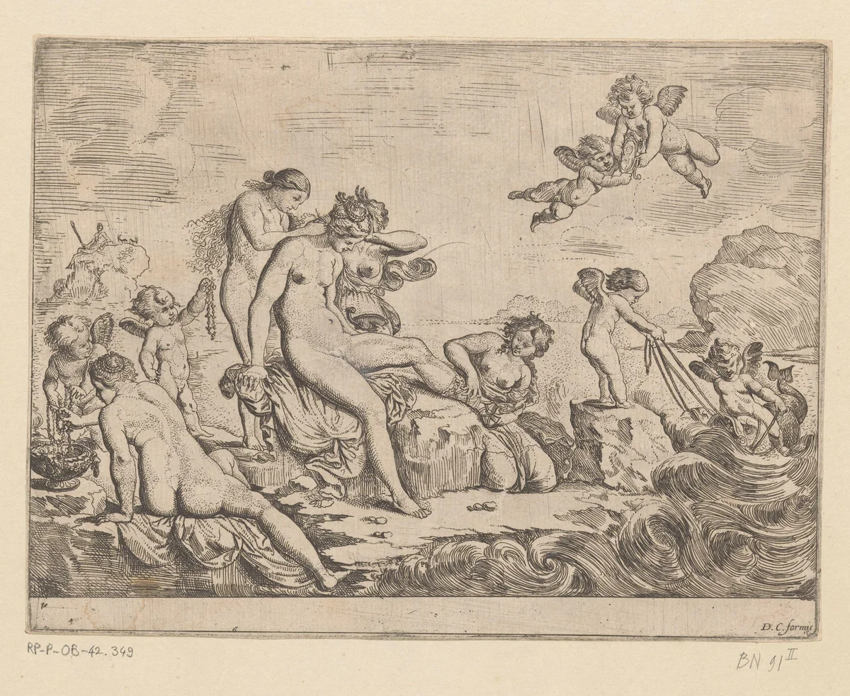 Toilet van Venus by Pierre Brebiette, print, 1608-1647