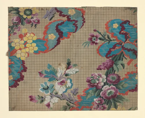 Mise-en-carte (Point-paper) by L. Galy Gallien et Compe, textile, 1764