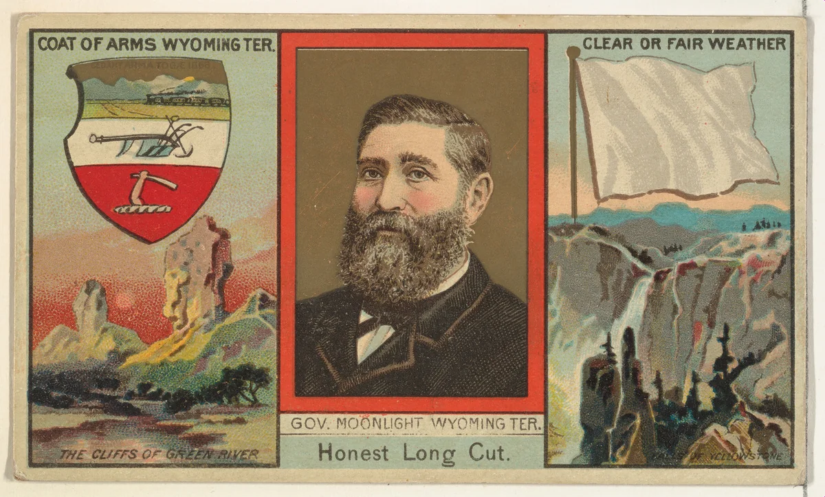 Governor Moonlight, Wyoming Territory, from "Governors, Arms, Etc." series (N133-1), issued by Duke Sons & Co. by W. Duke, Sons & Co., print, 1885-1892