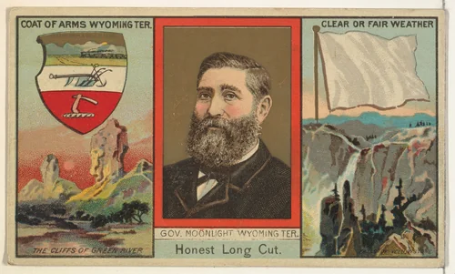 Governor Moonlight, Wyoming Territory, from "Governors, Arms, Etc." series (N133-1), issued by Duke Sons & Co. by W. Duke, Sons & Co., print, 1885-1892