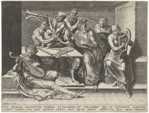 Muziek by Unknown, print, 1547-1617