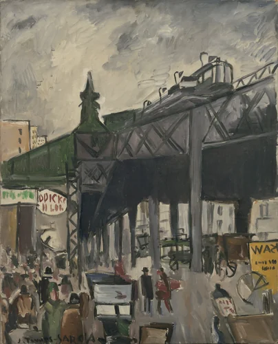 Street Scene by Joaquín Torres-García, painting, 1920