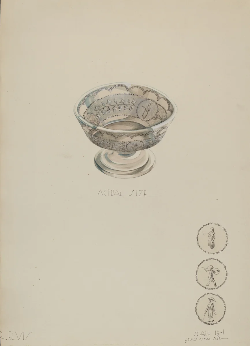 Bowl by Roberta Elvis, index of american design, 1936