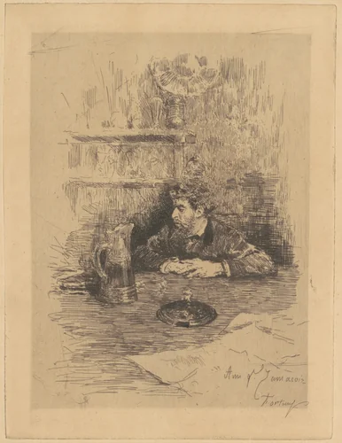 Ami Ed. Zamacois (Eduardo Zamacois y Zabala) by Mariano Fortuny Marsal, print, 1869