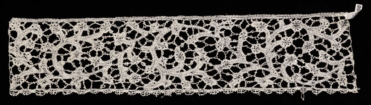 Bobbin Lace (Bride Ground) Insertion by Unknown, textile, 1500-1699