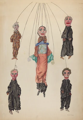 Lano's Pop Out Marionette by Frank Gray, index of american design, 1937
