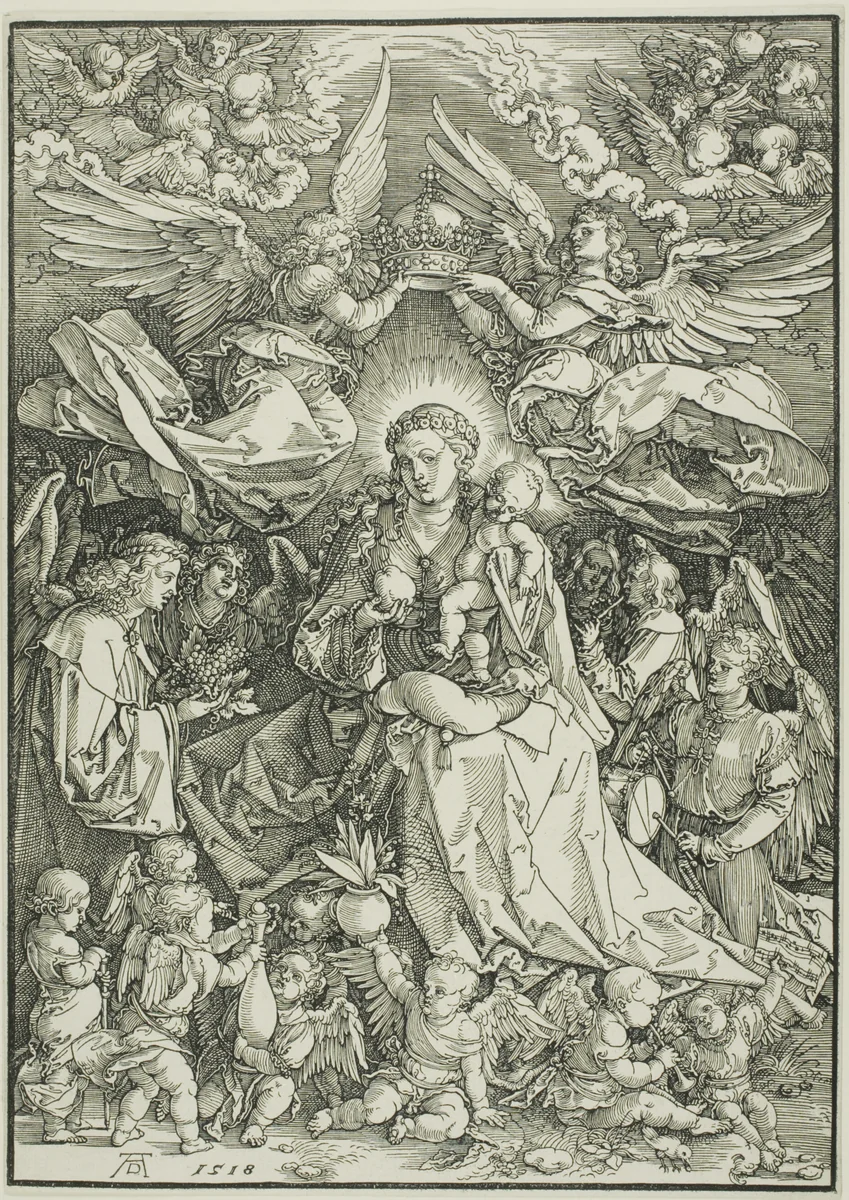 Madonna Queen of Angels by Albrecht Dürer, print, 1518
