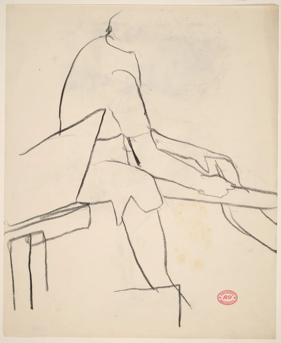 Untitled [seated figure] by Richard Diebenkorn, drawing, 1955-1967