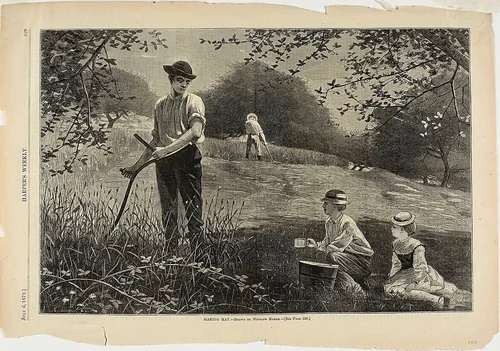 Making Hay by Winslow Homer, print, 1872