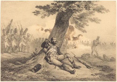 Gredin de Sort!... by Horace Vernet, print, 1823